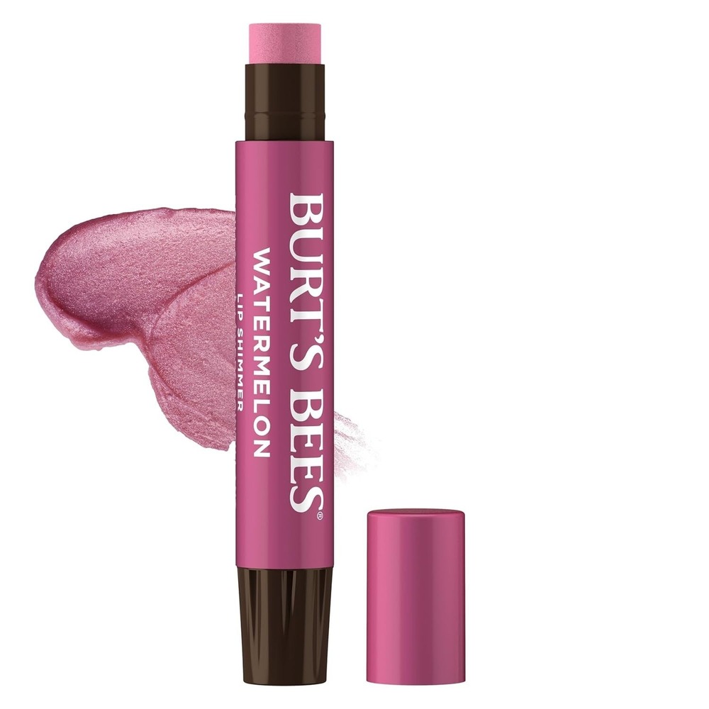 Burt's Bees Lip Shimmer Watermelon 100% Natural Moisturizing Lip Color New